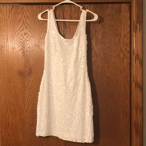Guess white sequined dress size 6
